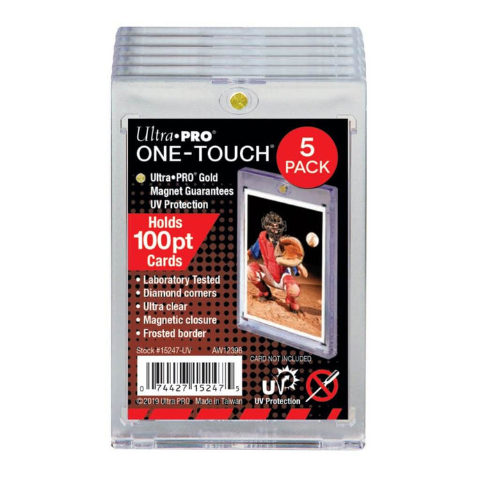 ULTRA PRO ONE TOUCH - 100PT -UV w/Magnetic Closure 5 PACK - Pop Stash