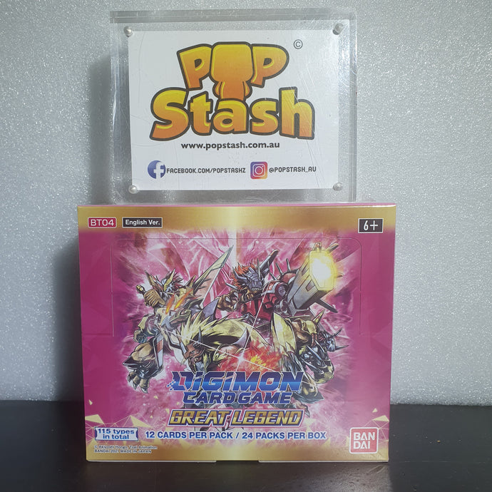 Digimon Card Game Series 04 Great Legend BT04 Booster Box Display - Pop Stash