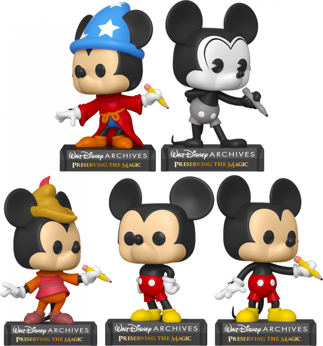 Walt Disney Archives - Mickey Mouse 50th Anniversary Pop! Vinyl Bundle - Pop Stash