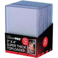 Ultra PRO Thick 75pt 3x4 Card Toploaders (25 per pack) - Pop Stash